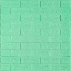 3D панель самоклеюча цегла М'ята 700x770x5мм (012-5) Sticker Wall SW-00000148