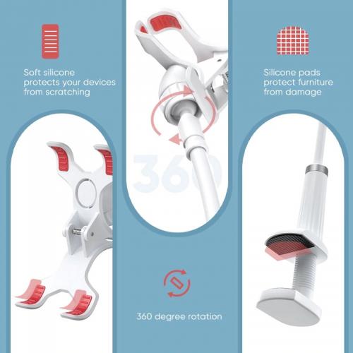Гнучкий механічний утримувач/підставка для смартфона Ugreen LP133 (Білий) Гнучкий механічний утримувач/підставка для смартфона Ugreen LP133 (Білий)