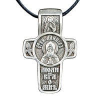 Хрест натільний посріблений Silvering Данило Святий Пророк Данило 3х1,8х0,2 см (19545)