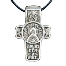 Хрест натільний посріблений Silvering Данило Святий Пророк Данило 3х1,8х0,2 см (19545)