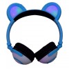 Навушники Linx Bear Ear Headphone з ведмежими вушками LED підсвічування 350 mAh Блакитний (SUN1861)