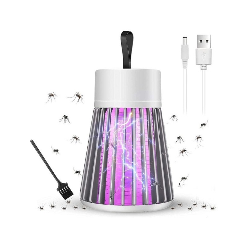 Пастка-лампа від комах Mosquito killing Lamp YG-002 USB LED Сіра