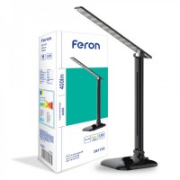 Настільна лампа світлодіодна Feron DE1725 9 Вт 4000K Вlack