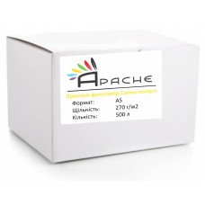 Фотопапір Apache А5 270 г/м2 RC Сатин-напівглянець Білий 500 л (10426)