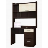 Комп'ютерний стіл Еверест Школяр-4 Венге темний + дуб молочний Комп'ютерний стіл Еверест Школяр-4 Венге темний + дуб молочний