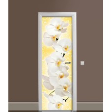 Наклейка на двері Zatarga «Білий полон» 650х2000 мм вінілова 3Д наклейка декор самоклеюча