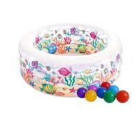 Дитячий надувний басейн Intex 58480-1 «Акваріум», 152 х 56 см, з кульками 10 шт