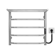 Рушникосушарка електрична Трапеція з полицею П5 500х500 Deffi Хром JD03 (C.TP.50.50.5.E.C.R.1)