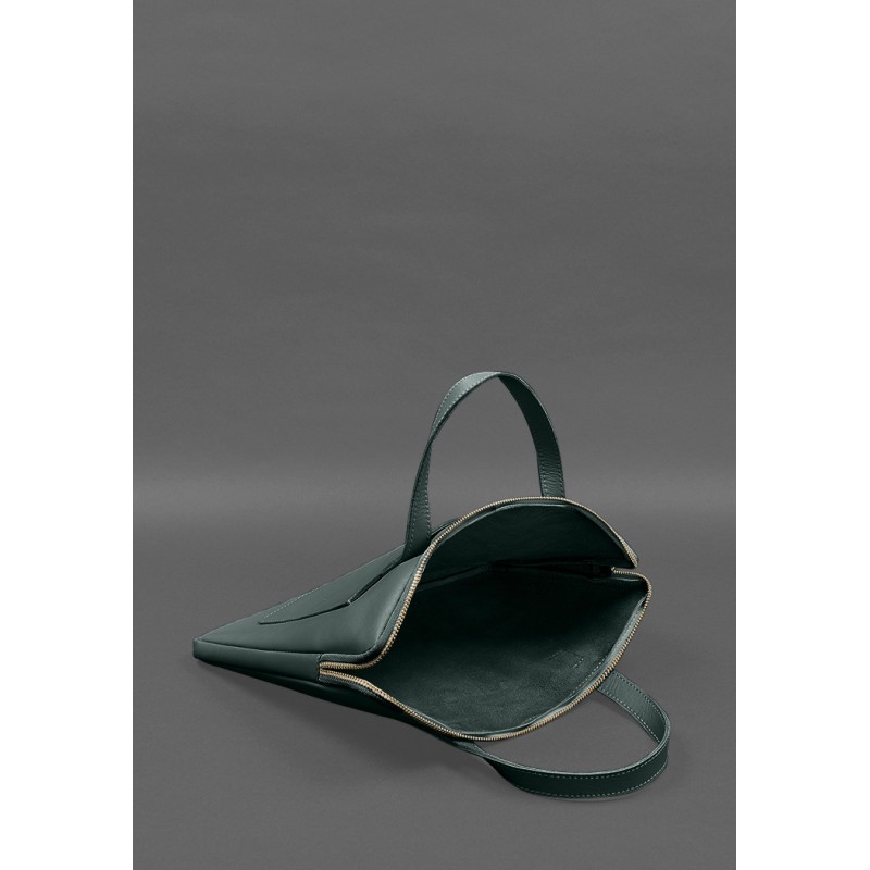 Шкіряний чохол з ручками для ноутбука 13 дюйм Зелений BlankNote