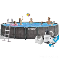Каркасний басейн Intex 26744-11,549 x 122 см (7 г/год, 7 900 л/год, драбина, тент, підстилка, набір для догляду)