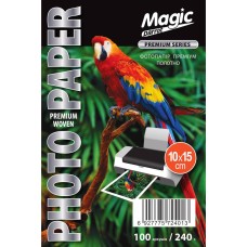 Фотопапір Magic Premium 10х15 см полотно RC 240 г/м² Білий 100 шт (10996)