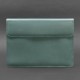 Шкіряний чохол-конверт на магнітах для MacBook 14 Бірюзовий BlankNote