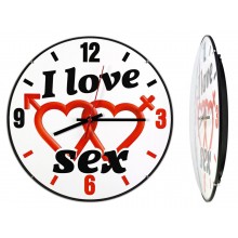 Настінні годинники Montre I love sex Сплетені серця 30х30х5 см Скло Тихий хід (19048)