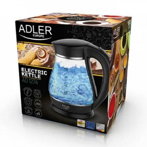 Чайник скляний Adler AD 1274 1.7 л Black в інтернет супермаркеті PbayMarket!