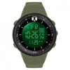 Водостійкий тактичний кварцовий годинник Sanda Bike Green