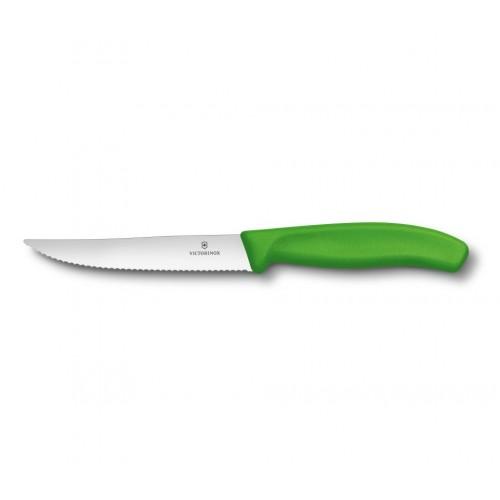 Кухонний ніж Victorinox SwissClassic Gourmet для стейку та піци 120 мм Зелений (6.7936.12L4) Кухонний ніж Victorinox SwissClassic Gourmet для стейку та піци 120 мм Зелений (6.7936.12L4)