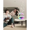 Настільна смарт лампа-нічник Light-Wireless Happy Light з колонкою бездротовою зарядкою та годинником (BT-3401)