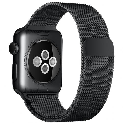 Ремінець BeWatch для Apple Watch міланська петля 42 мм / 44 мм Чорний (1060201) Ремінець BeWatch для Apple Watch міланська петля 42 мм / 44 мм Чорний (1060201)