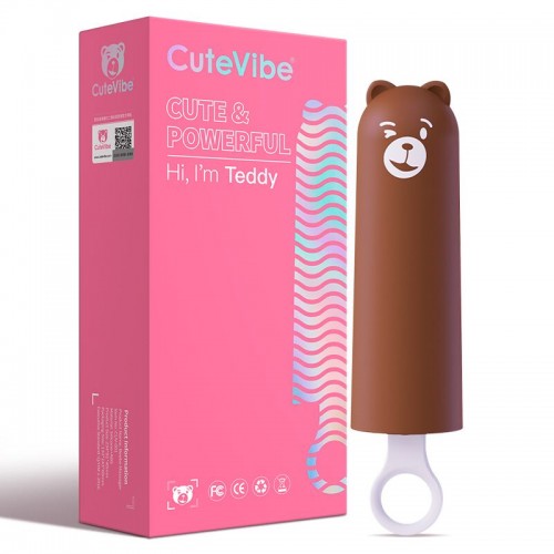 Вібратор CuteVibe Teddy Brown (Pink Dildo), реалістичний вібратор під виглядом морозива в інтернет супермаркеті PbayMarket!