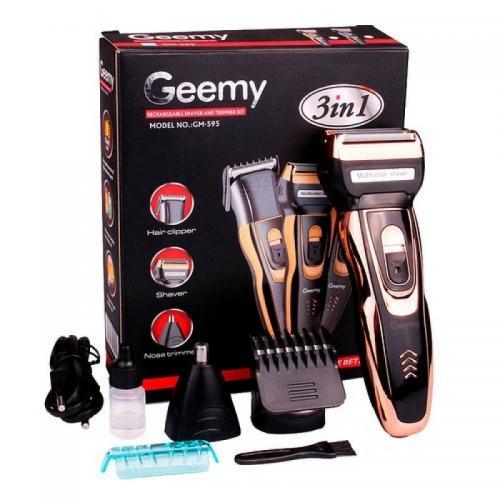 Машинка для стрижки Geemy GM-595 3 в 1 Чорний Машинка для стрижки Geemy GM-595 3 в 1 Чорний