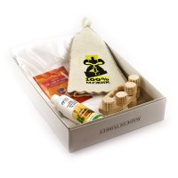 Подарунковий набір для сауни Sauna Pro №13 100% Чоловік (N-145)