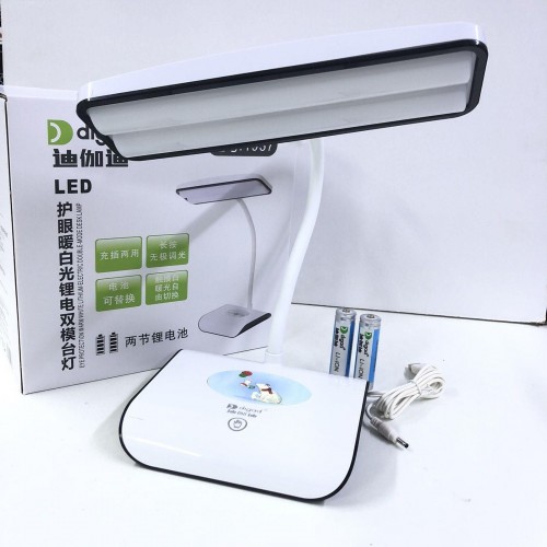 Настільна світлодіодна акумуляторна LED лампа DIGAD 1937 c USB 48 Led 4W (акум 18650 2шт по 3000 mAh) Настільна світлодіодна акумуляторна LED лампа DIGAD 1937 c USB 48 Led 4W (акум 18650 2шт по 3000 mAh)