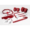 Набір Feral Feelings BDSM Kit 7 Red, наручники, поножі, конектор, маска, падл, кляп, затискачі в інтернет супермаркеті PbayMarket!