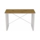 Письмовий стіл Ferrum-decor Драйв 750x1200x600 Білий метал ДСП Дуб Артізан 32 мм (DRA167)