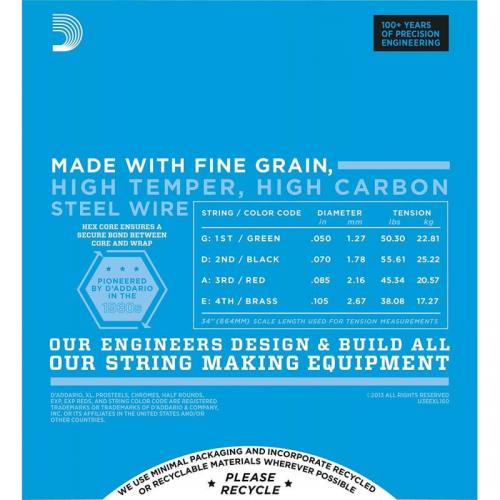 Струни для бас-гітари D'Addario EXL160 Nickel Wound Medium Electric Bass Strings 50/105 Струни для бас-гітари D'Addario EXL160 Nickel Wound Medium Electric Bass Strings 50/105