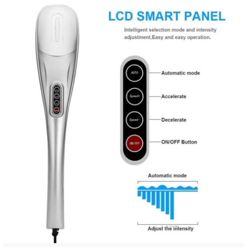 Масажер для тіла Benbo 701-В 5 насадок Сріблястий (1440236640)