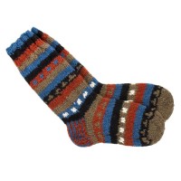 Шкарпетки теплі Тапа Kathmandu вовна яка L Різнокольорові візерунки (27289)
