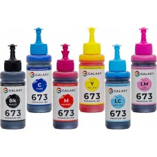 Комплект чорнил Galaxy 673 Epson B/C/LC/M/LM/Y 100 мл 6 шт Різнокольоровий (10455)