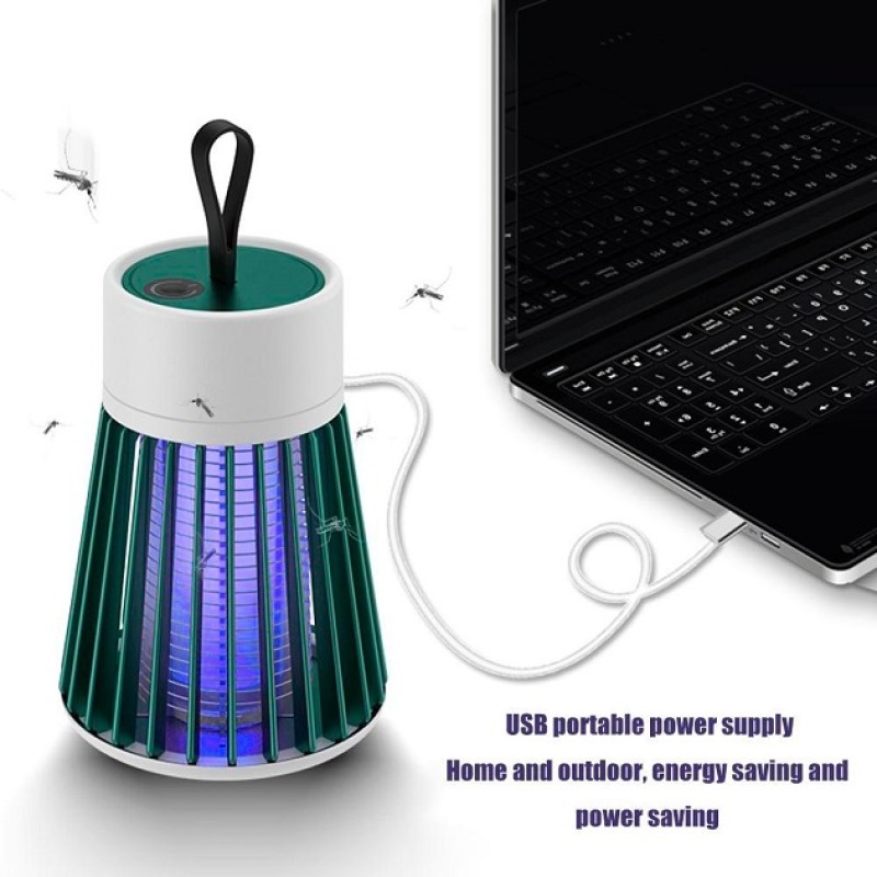 Пастка-лампа від комах акумуляторна Mosquito killing Lamp BG-002 LED USB Зелена