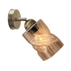 Світильник настінно-стельовий MSK Electric Tornado під одну лампу PL 202415-1 BN Бронзовий (619386)