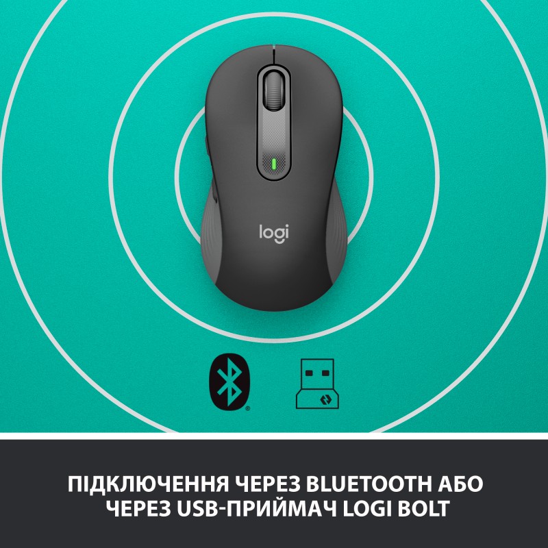 Миша Logitech Signature M650 Wireless Graphite Чорний (910-006253)