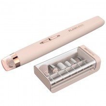 Портативний фрезер-ручка акумуляторний Flawless Salon Kit Nails для манікюру та педикюру на 2 швидкості з набором фрез Рожевий