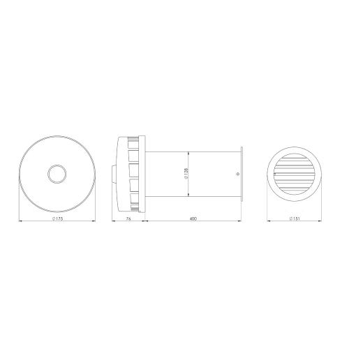 Провітрювач Europlast SPK2-125dB (73978) Провітрювач Europlast SPK2-125dB (73978)