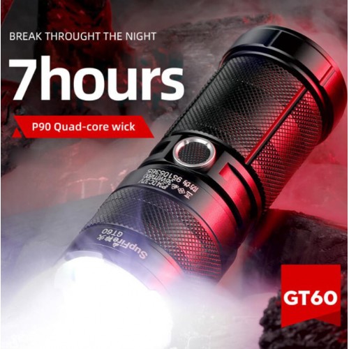 Ліхтар ручний акумуляторний двусторонній SuperFire GT60 2600 Lumen IP34 Black Ліхтар ручний акумуляторний двусторонній SuperFire GT60 2600 Lumen IP34 Black