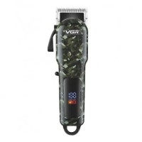 Машинка для стрижки волосся VGR V-665 LED-дисплей акумуляторна 6 насадок 1800mAh 7W Camo Машинка для стрижки волосся VGR V-665 LED-дисплей акумуляторна 6 насадок 1800mAh 7W Camo