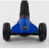 Самокат Best Scooter Lamborghini триколісний складаний алюмінієвий кермо колеса PU зі світлом Blue/Black (101283)