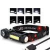 Налобний ліхтар на акумуляторі 2в1 KX-212 9074 Black HeadLight