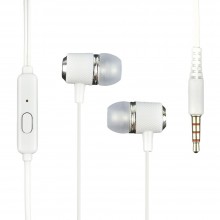 Провідні навушники вакуумні з мікрофоном Proda PD-E600 3.5 mm 1.2 m White