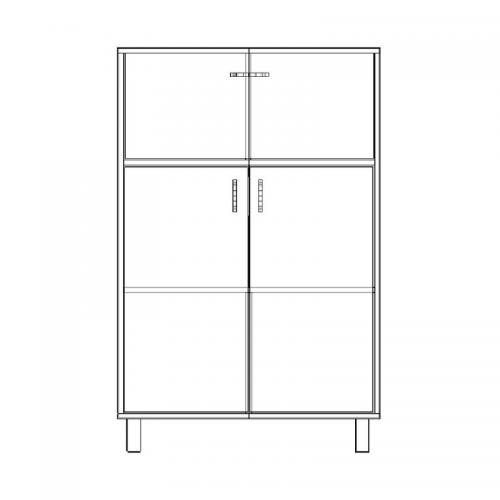 Шафа-Пенал Тиса Мебель ШС-847 Дуб сонома 128x35x80 см Шафа-Пенал Тиса Мебель ШС-847 Дуб сонома 128x35x80 см