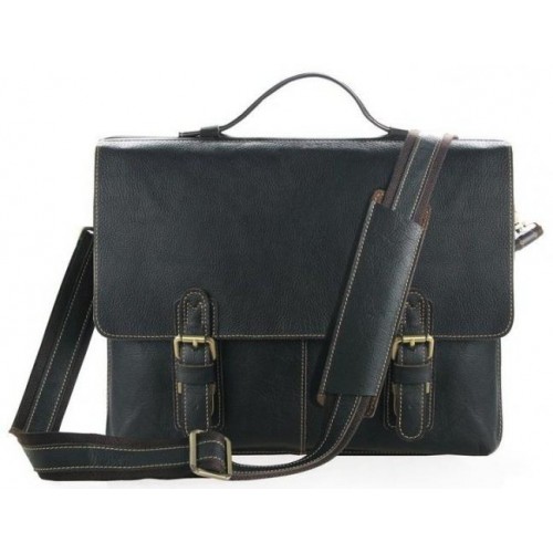 Портфель Vintage 14248 Чорний, Коричневий