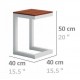 Приставний столик у стилі Loft NS-1507 530x400x400 мм Белый