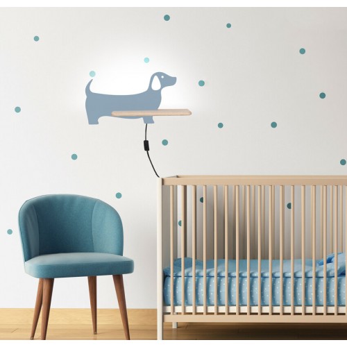 Настінний світильник Candellux Dog 36.5x18.5 см Синьо-коричневий (21-02983) Настінний світильник Candellux Dog 36.5x18.5 см Синьо-коричневий (21-02983)