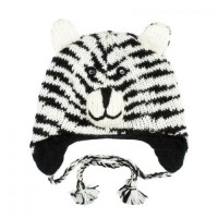 Шапка з вушками Kathmandu Animals White tiger One Size Білий + Чорний (22936))