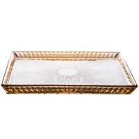 Блюдо для закусок YIWU Lirmartur flute 24.5x20.5x2 см Коричневий (HP-YH-54)