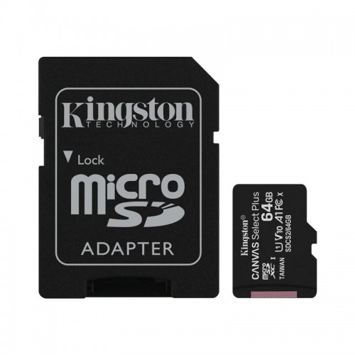 Карта пам'яті MicroSDXC 64GB UHS-I Class 10 Kingston Canvas Select Plus R100MB/s + SD-адаптер (SDCS2/64GB) в інтернет супермаркеті PbayMarket!