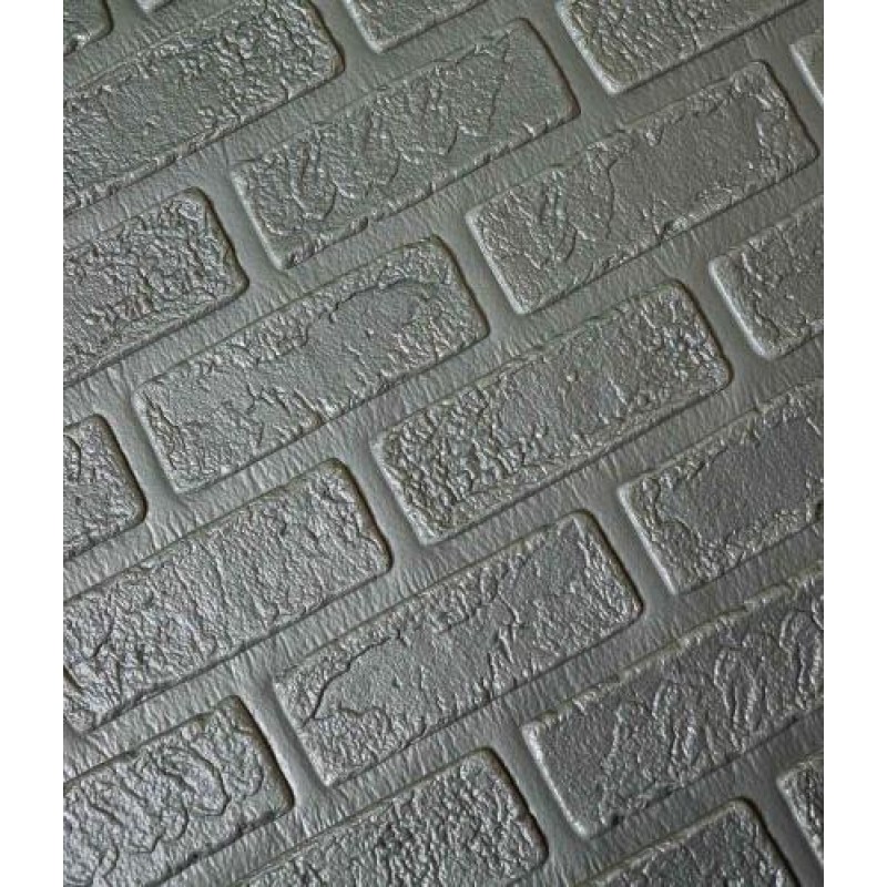 Самоклеюча декоративна 3D панель Loft-Expert цегла деко сіра 700x700x5 мм